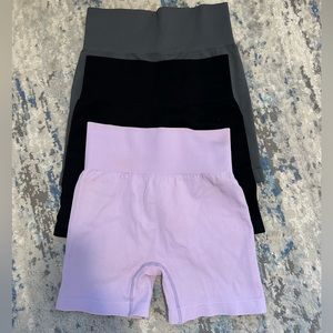 Set Of Three QQQ Biker Shorts